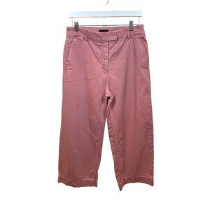 J. Crew Blush Pink Wide Leg Flat Front Cropped Chino Size 10